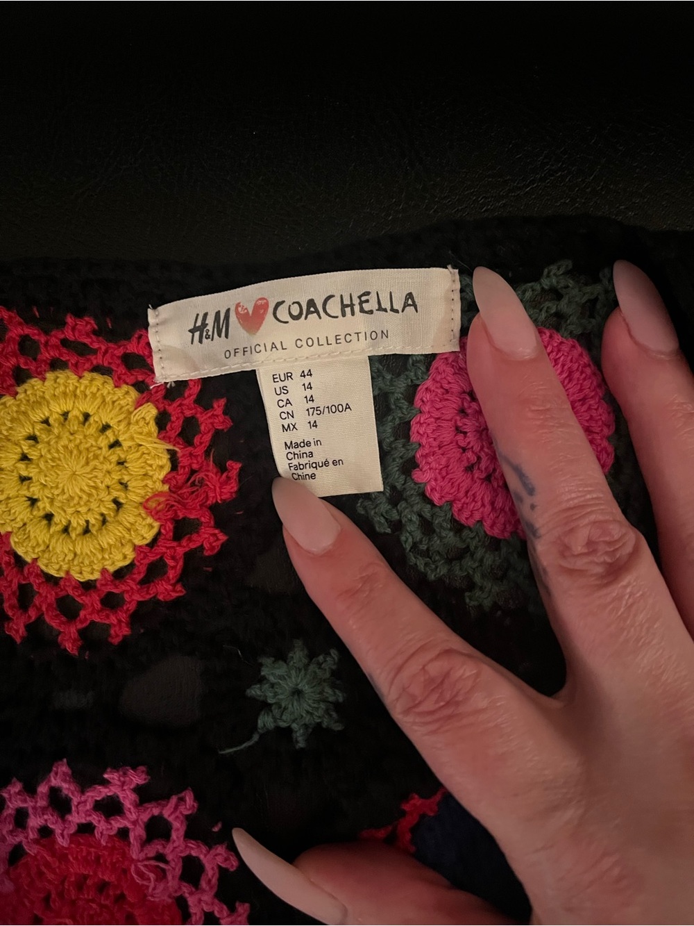 H&M Coachella Collection Crochet Circle Motif Sleeveless Dress. - Picture 6 of 6